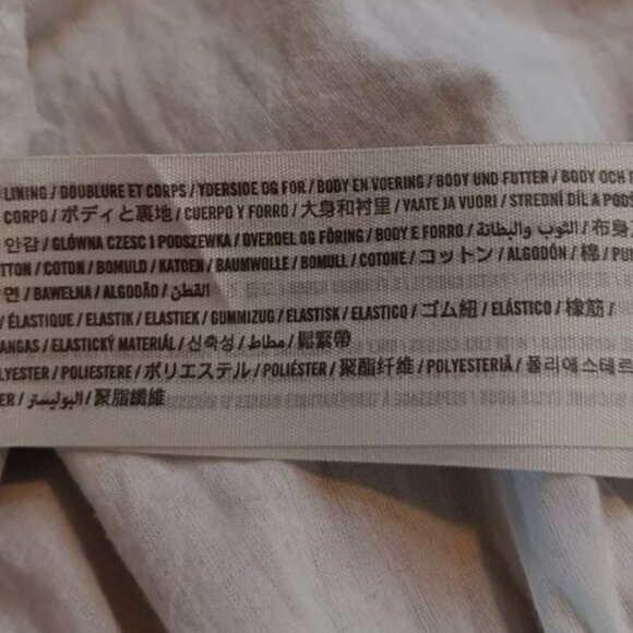 Abercrombie & Fitch grey striped tie front dress size L - Picture 13 of 13